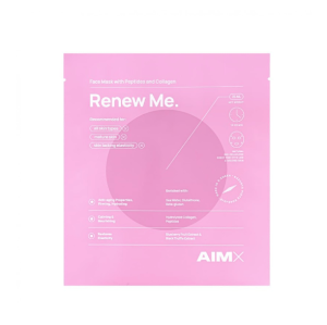 GREITO POVEIKIO „Anti-aging“ VEIDO KAUKĖ SU PEPTIDAIS IR KOLAGENU AIMX „Renew Me“ Kaukės