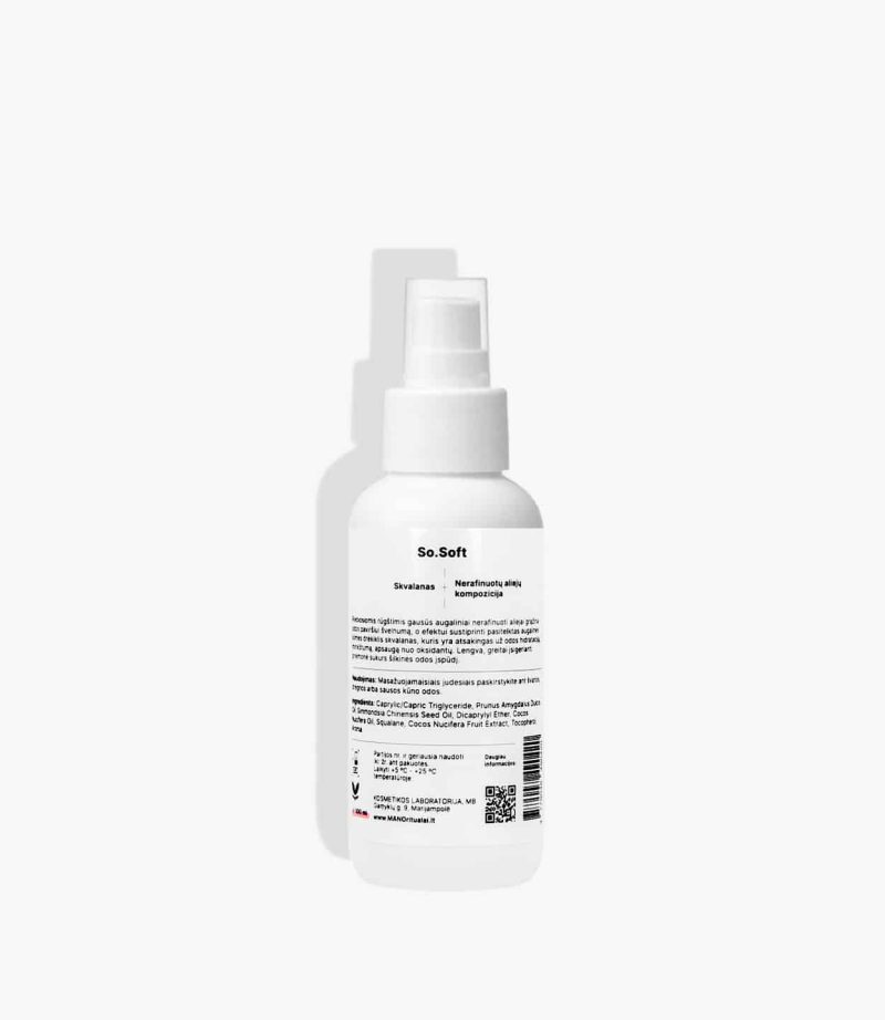 MANO Kūno aliejus odai švelninti ir maitinti So.Soft, 100 ml Kūno aliejai 7