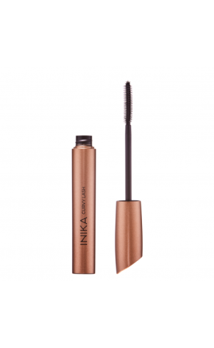 INIKA ORGANIC blakstienas riečiantis tušas – Black, 7.5 ml Akims