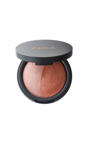 INIKA ORGANIC kompaktiniai mineraliniai skaistalai DUO – Pink Tickle, 6.5 g Dekoratyvinė kosmetika