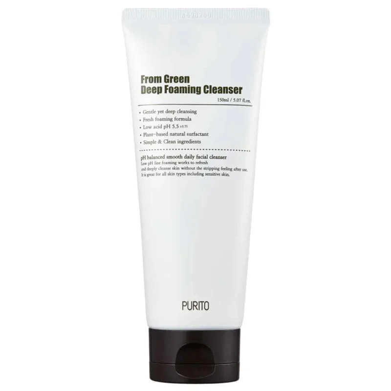 PURITO From Green Deep Foaming Cleanser švelnus veido prausiklis, 150 ml Geliai 5