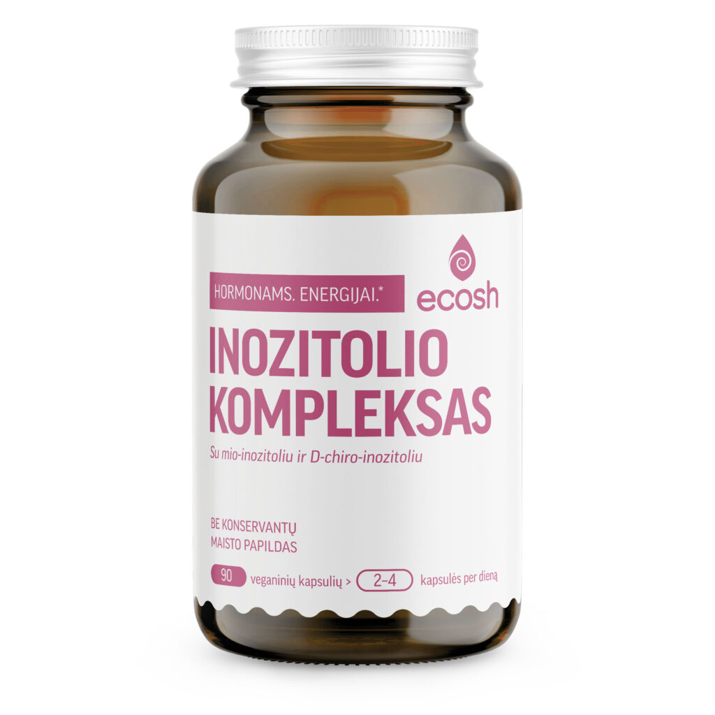 ECOSH Inozitolio kompleksas, mio-inozitolis ir D-chiro-inozitolis, 90 kapsulių