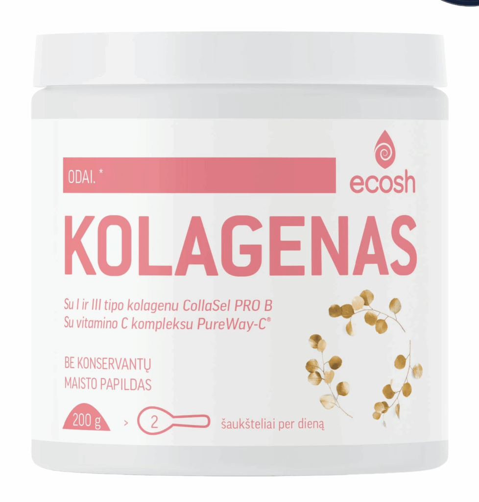 ECOSH Kolagenas CollaSel PRO B su vitaminu C, neutralaus skonio, milteliai, 200 g