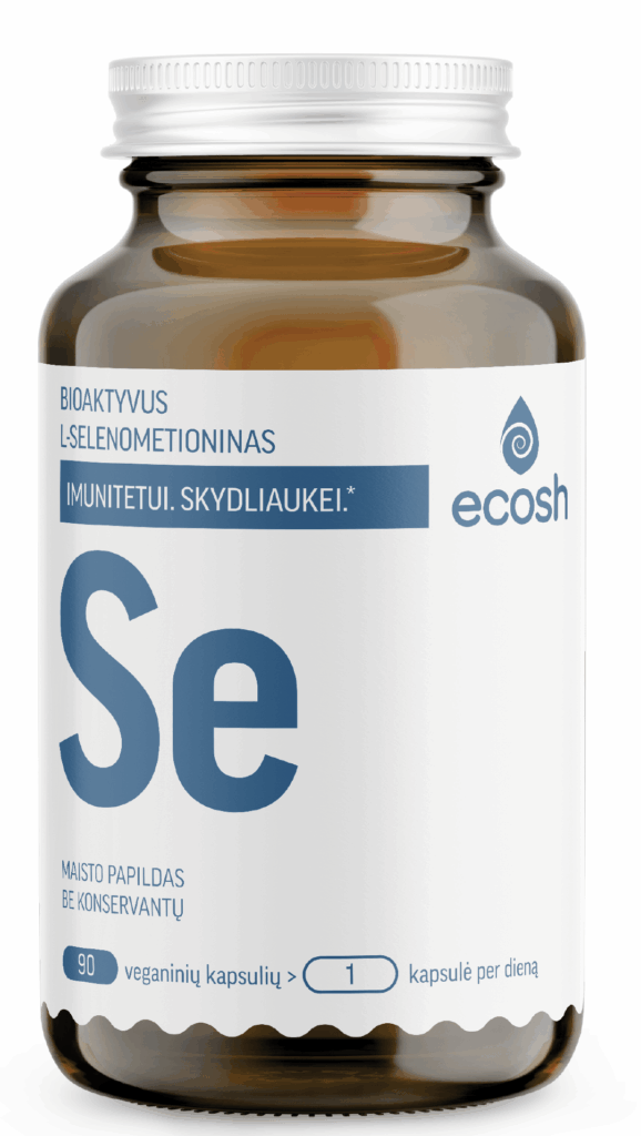 ECOSH bioaktyvus Selenas, L-selenometioninas 150 μg, 90 kapsulių