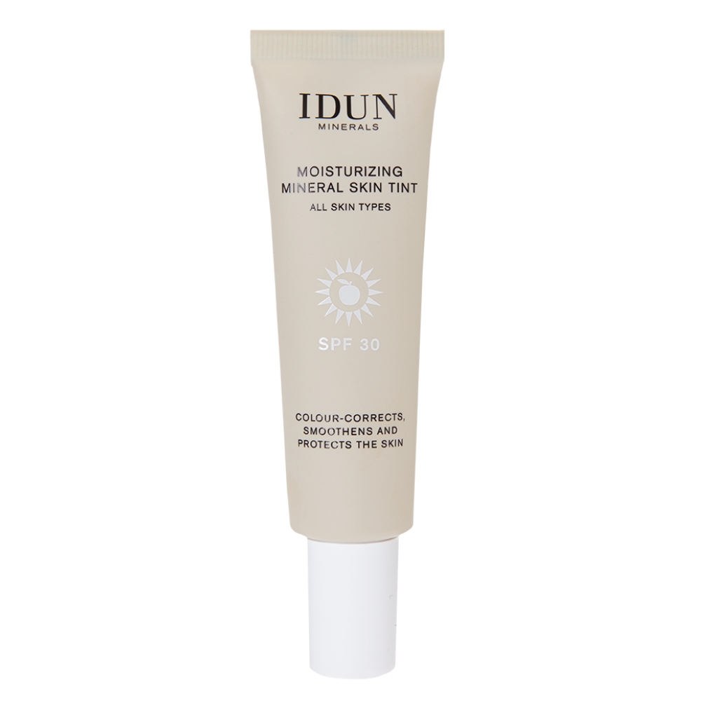 IDUN Minerals Skin Tint drėkinamasis veido kremas su atspalviu SPF 30, 27 ml