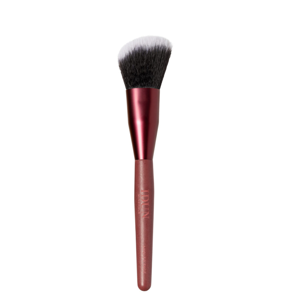 IDUN Minerals Pro Angled įstrižas makiažo šepetėlis veidui Nr. 8028