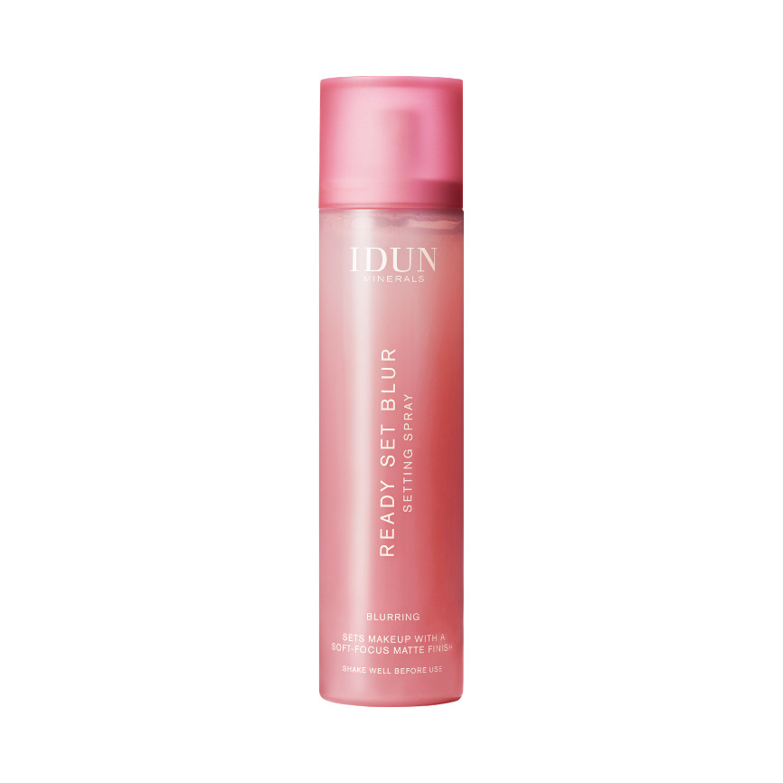 IDUN Minerals Ready Set Blur fiksuojanti veido dulksna matiniam, suliejančiam efektui, 100 ml