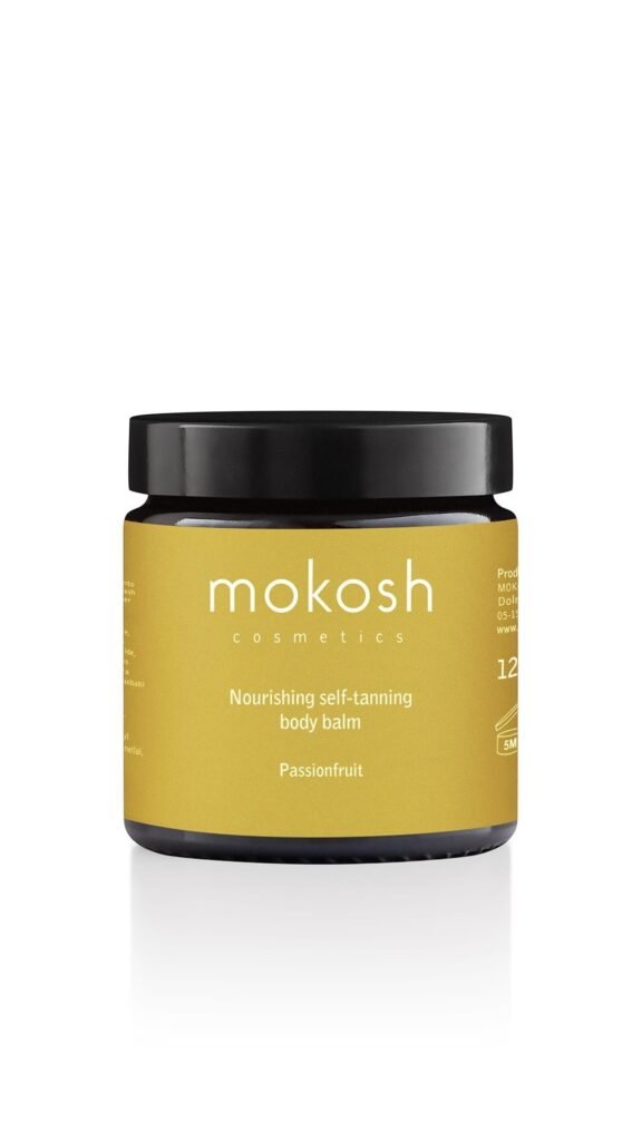 Mokosh Passionfruit maitinamasis savaiminio įdegio kūno balzamas intensyvesniam įdegiui, 120 ml