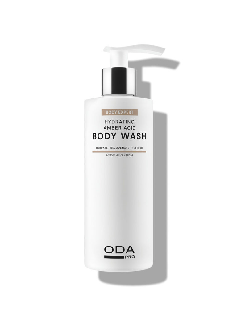 ODA PRO Hydrating Body Wash drėkinamasis kūno prausiklis su karbamidu ir gintaro rūgštimi, 200 ml