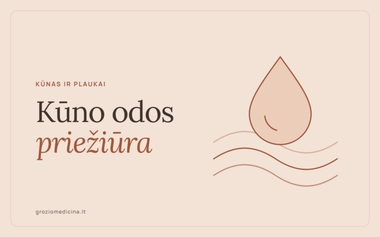 Grafinis viršelis: drėgmės lašas – kūno odos priežiūra
