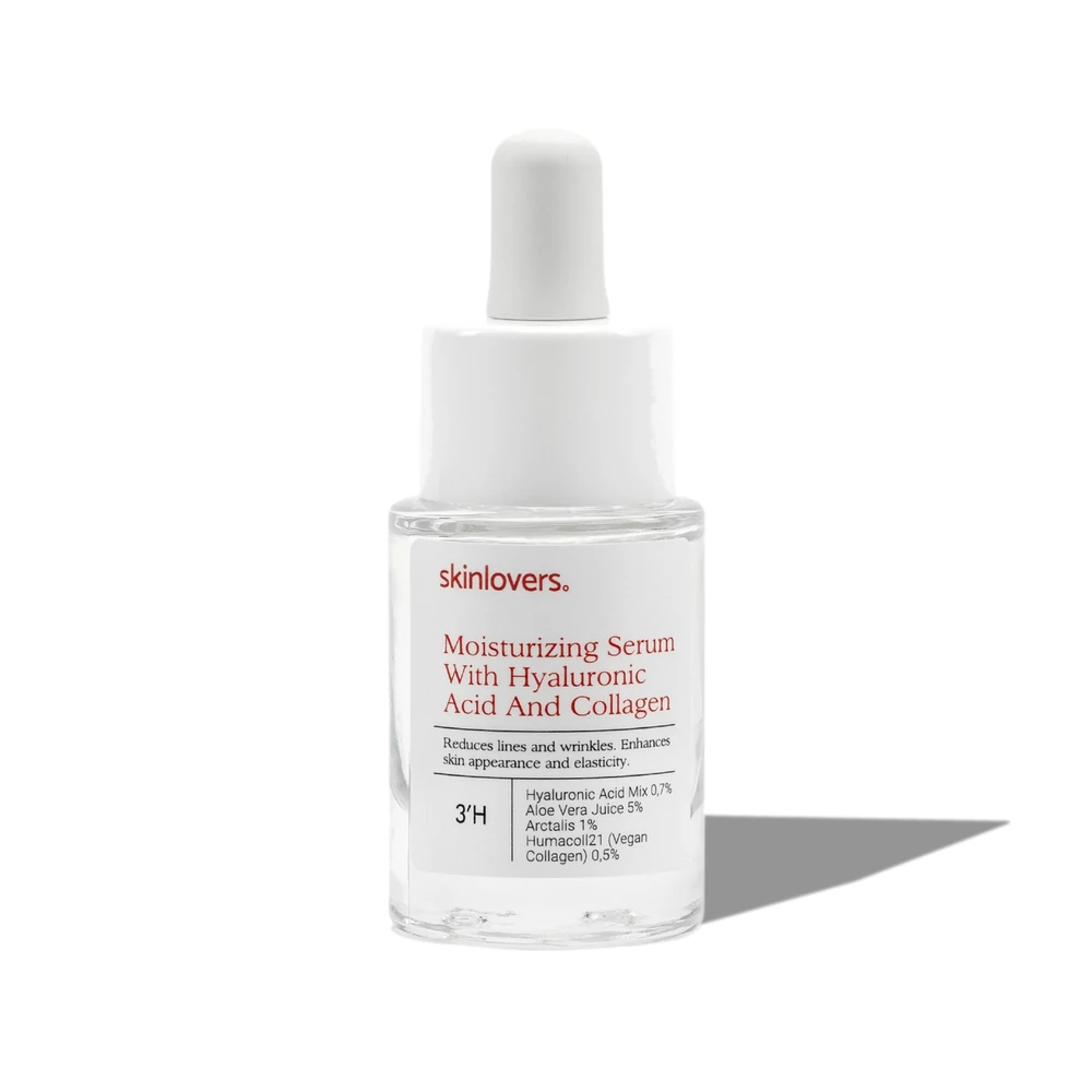 Skinlovers drėkinantis serumas su hialurono rūgštimi ir kolagenu, 15 ml