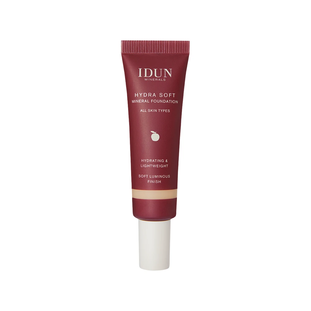 IDUN Minerals Hydra Soft skystas mineralinis makiažo pagrindas, 30 ml