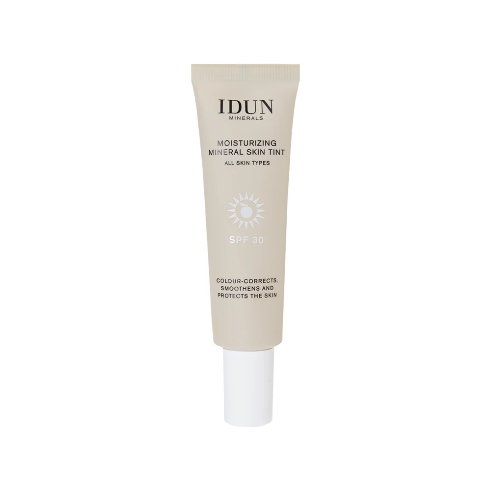IDUN Minerals Skin Tint drėkinamasis veido kremas su atspalviu SPF 30, 27 ml