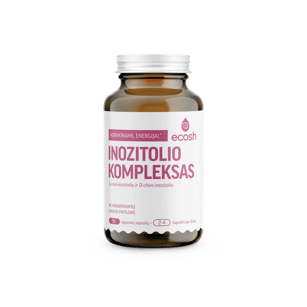 ECOSH Inozitolio kompleksas, mio-inozitolis ir D-chiro-inozitolis, 90 kapsulių
