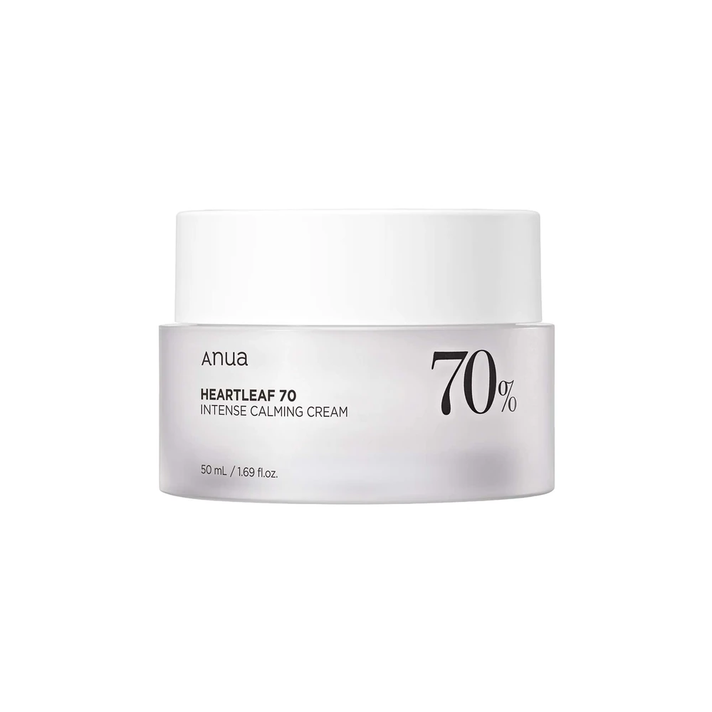 ANUA Heartleaf 70% Intense Calming Cream raminamasis veido kremas, 50 ml