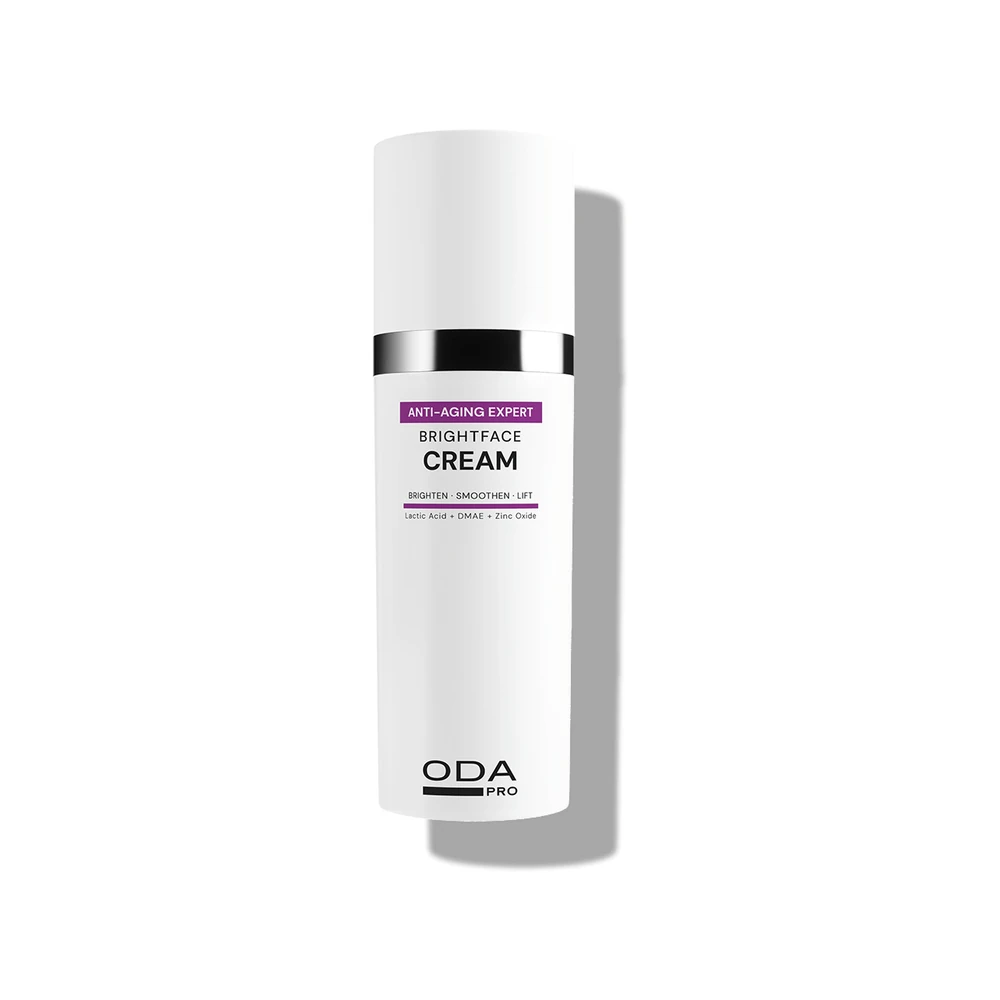 ODA PRO Brightface Cream šviesinamasis ir stangrinamasis kremas su DMAE ir pieno rūgštimi, 50 ml