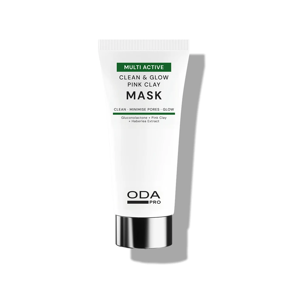 ODA PRO Clean & Glow Pink Clay Mask valomoji rožinio molio kaukė, 50 ml