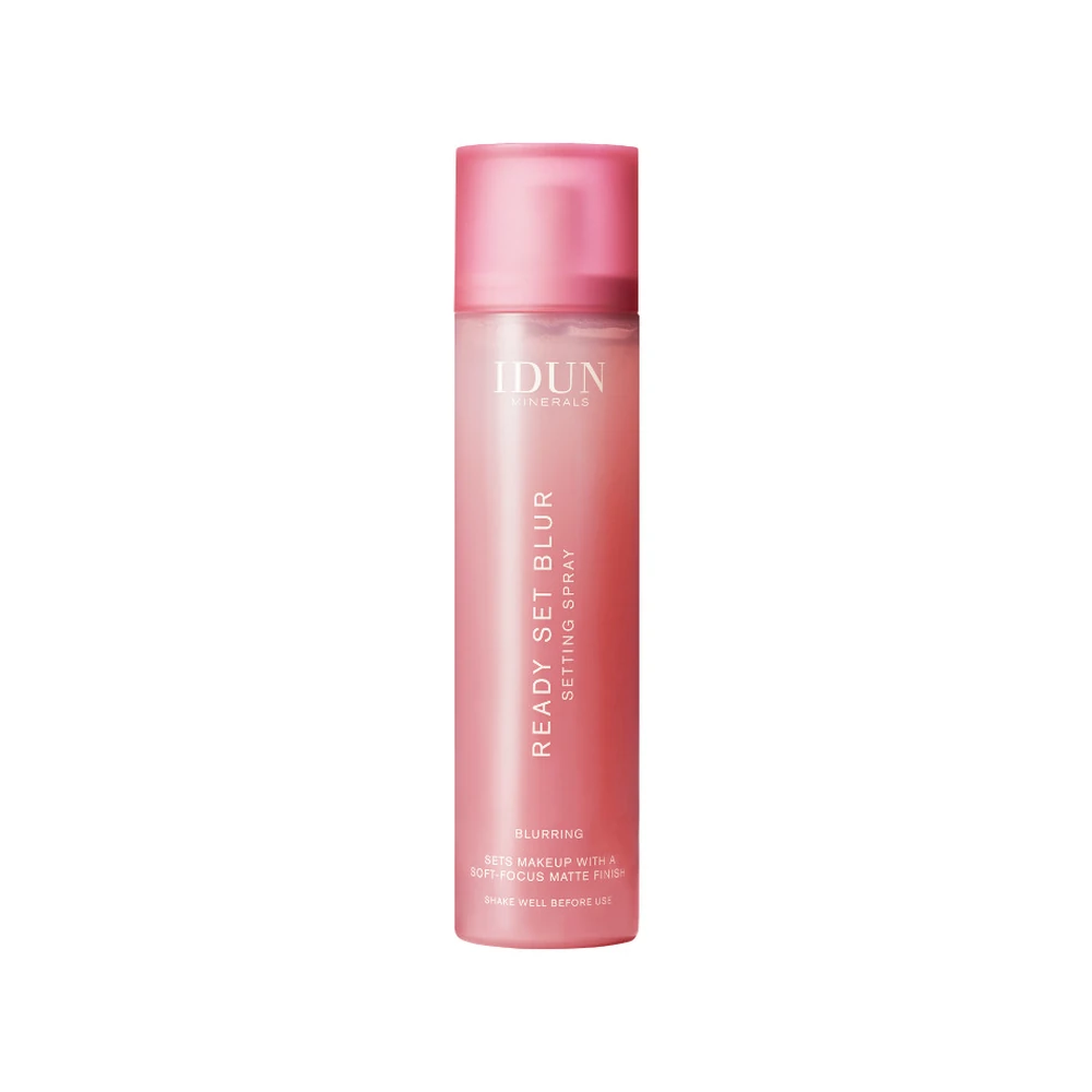 IDUN Minerals Ready Set Blur fiksuojanti veido dulksna matiniam, suliejančiam efektui, 100 ml